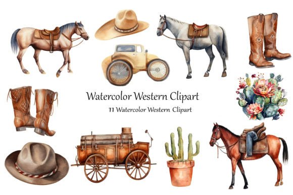 Bringing the Wild West to Life with Watercolor Western Clipart