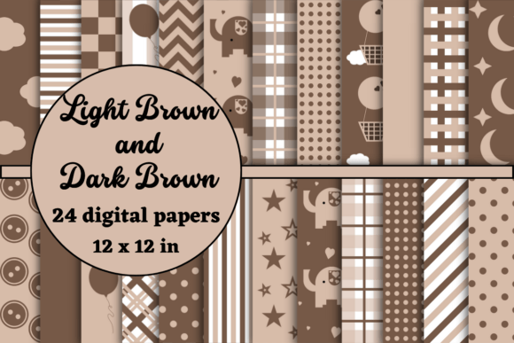 Designing with Warmth: The Versatility of Light Brown and Dark Brown Baby Papers