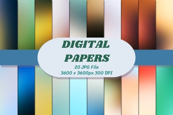 Gradient 35 Background Digital Papers: A Versatile Tool for Modern Creators
