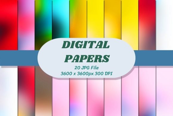 Gradient 40 Background Digital Papers for Creative Projects