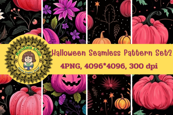 Halloween Seamless Pattern Set2: Elevate Your Creative Projects with Spooky Precision