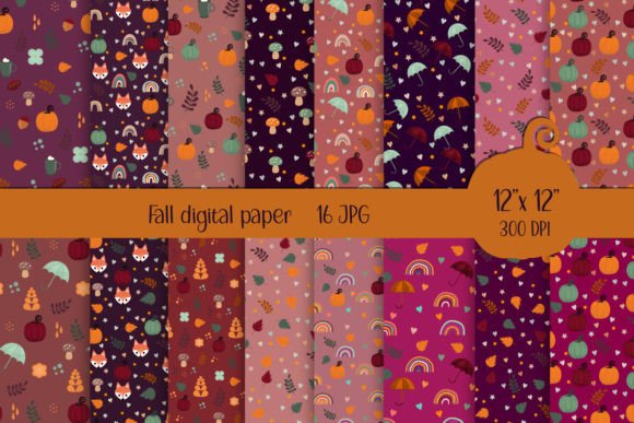 Purple Digital Paper and Fall Digital Paper: A Creative Toolkit for Modern Designers