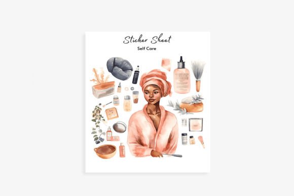 Self Care Sticker Sheet for Digital Planners