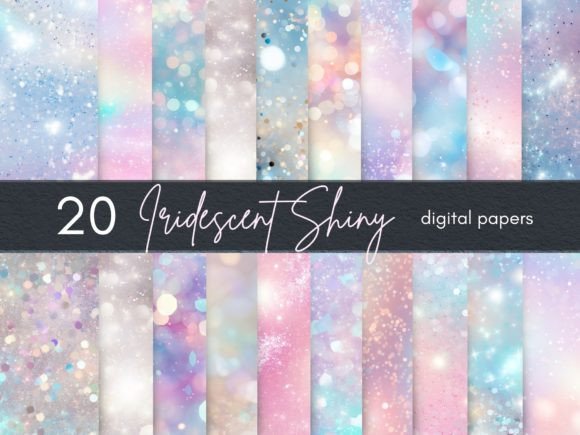 Transforming Digital Creativity with Iridescent Shiny Seamless Digital Paper